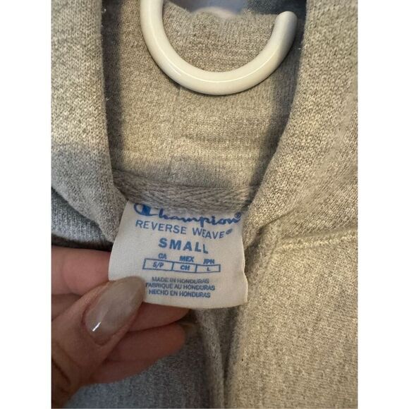 Vintage Champion Reverse Weave Sweatshirt Grey Hoodie Size Small - Picture 3 of 4